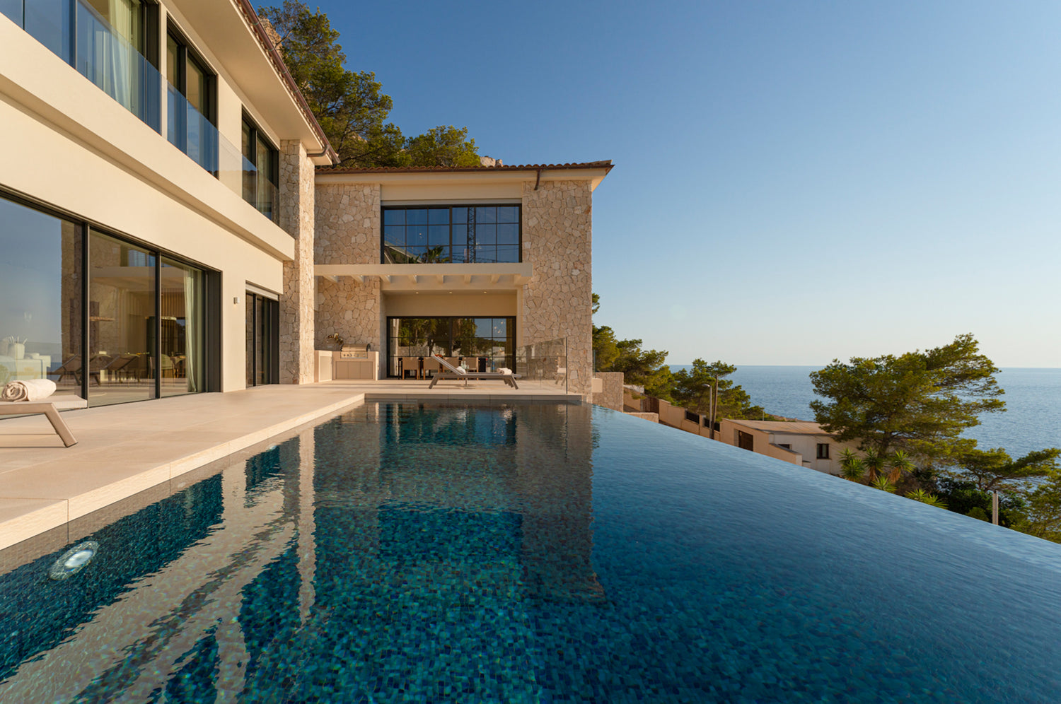 Stylish villa overlooking the sea at Cala Llamp