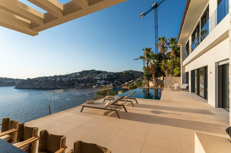 Stylish villa overlooking the sea at Cala Llamp